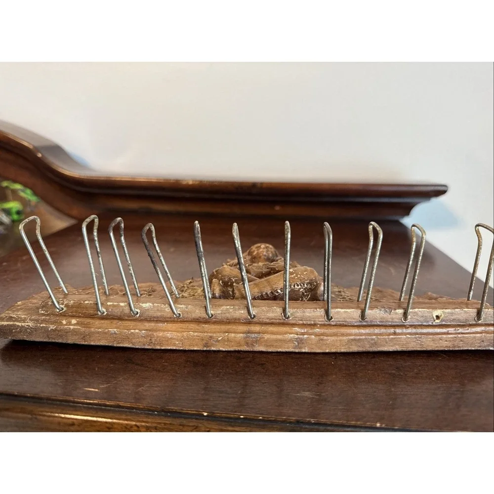 Vintage Niagra Falls Native American Smoking Pipe Tie Hanger Jewelry Storage Org